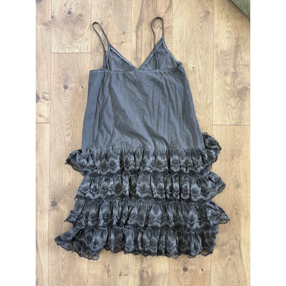 A RARE BIRD S/M NWT Handmade Vintage Ruffle Lagenlook Boho Slip Dress - Picture 3 of 10